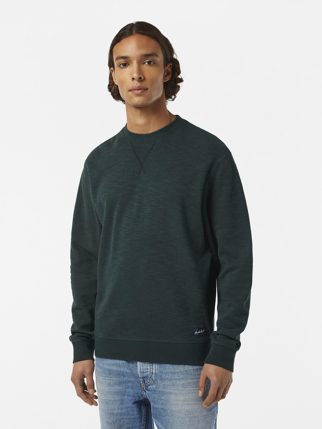 Garment Dye Structured Sweatshirt