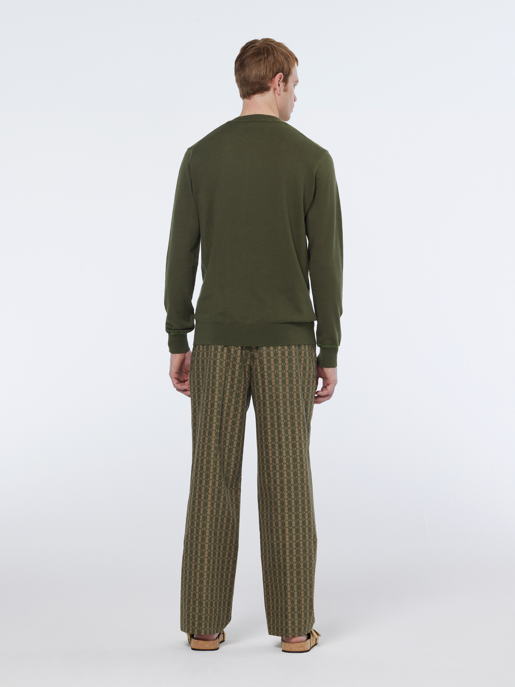Linen-Blend Regular Fit Crewneck Pullover