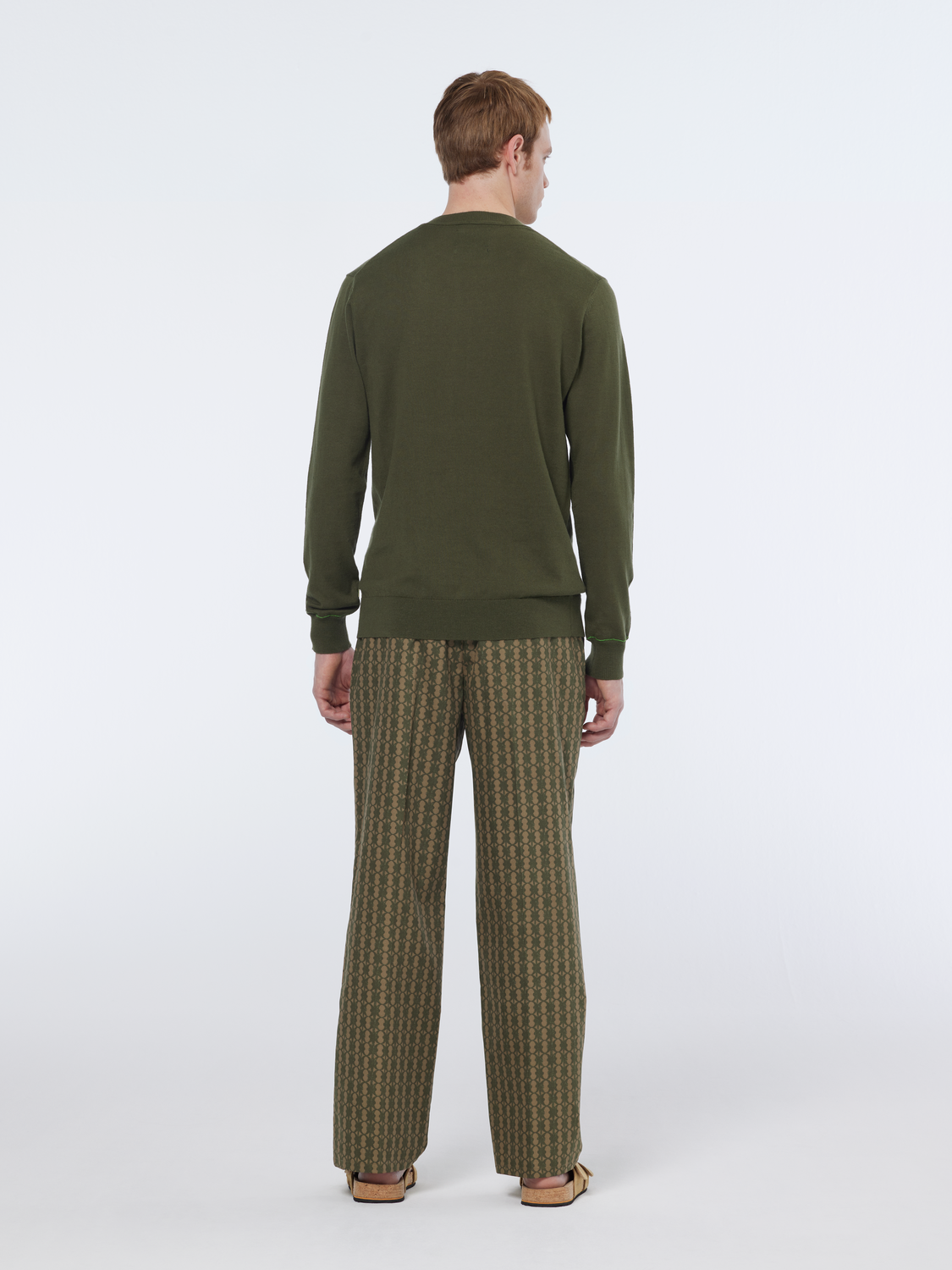 Linen-Blend Regular Fit Crewneck Pullover