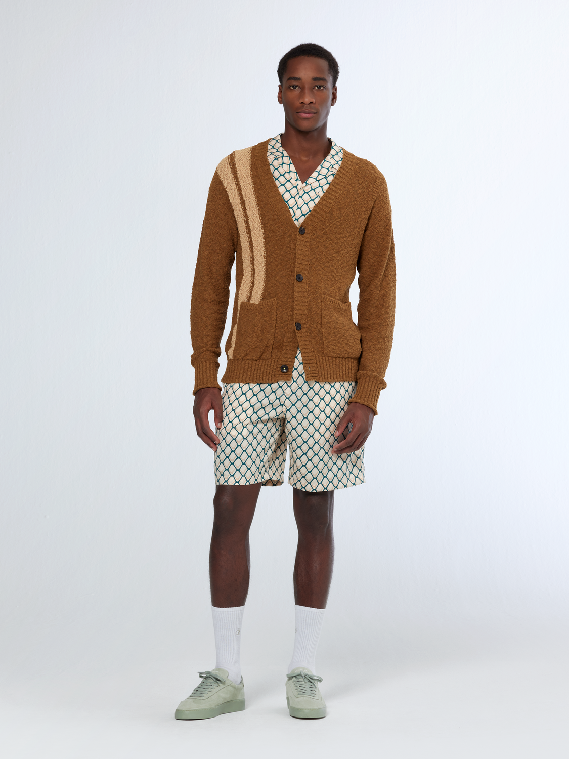 Textured Drop Shoulder Cardigan