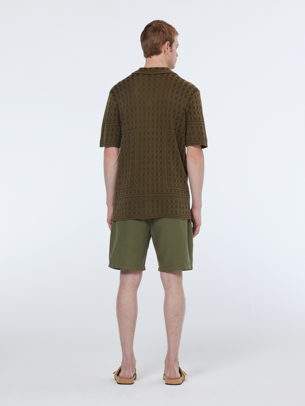 Jacquard Knit Short Sleeve Shirt