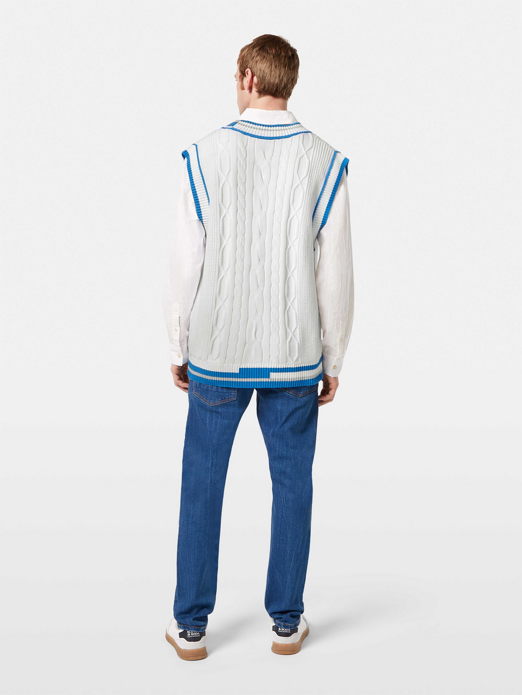 Cable Knit V-Neck Vest