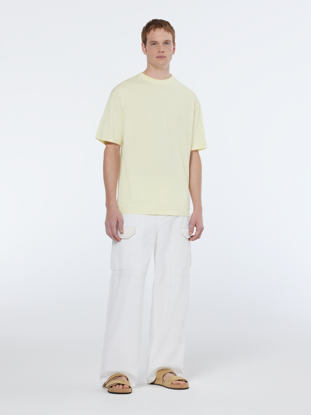 The Daze Loose Fit Cargo Jeans | Faded White