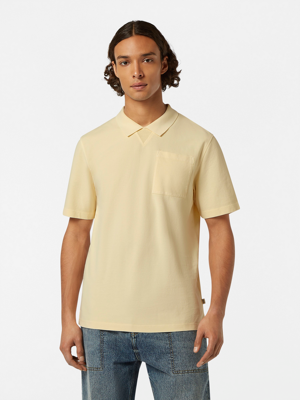 Garment Dye Pique Front Pocket Polo