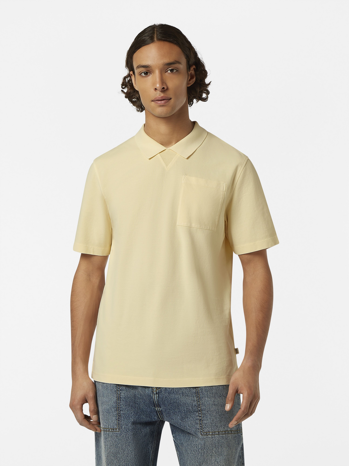 Garment Dye Pique Front Pocket Polo