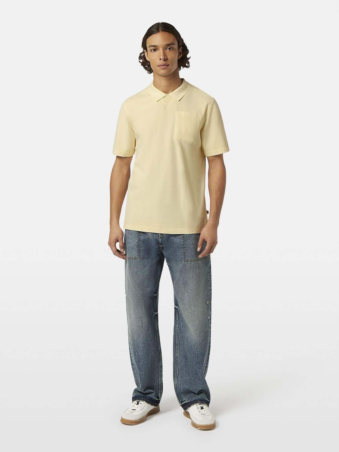 Garment Dye Pique Front Pocket Polo