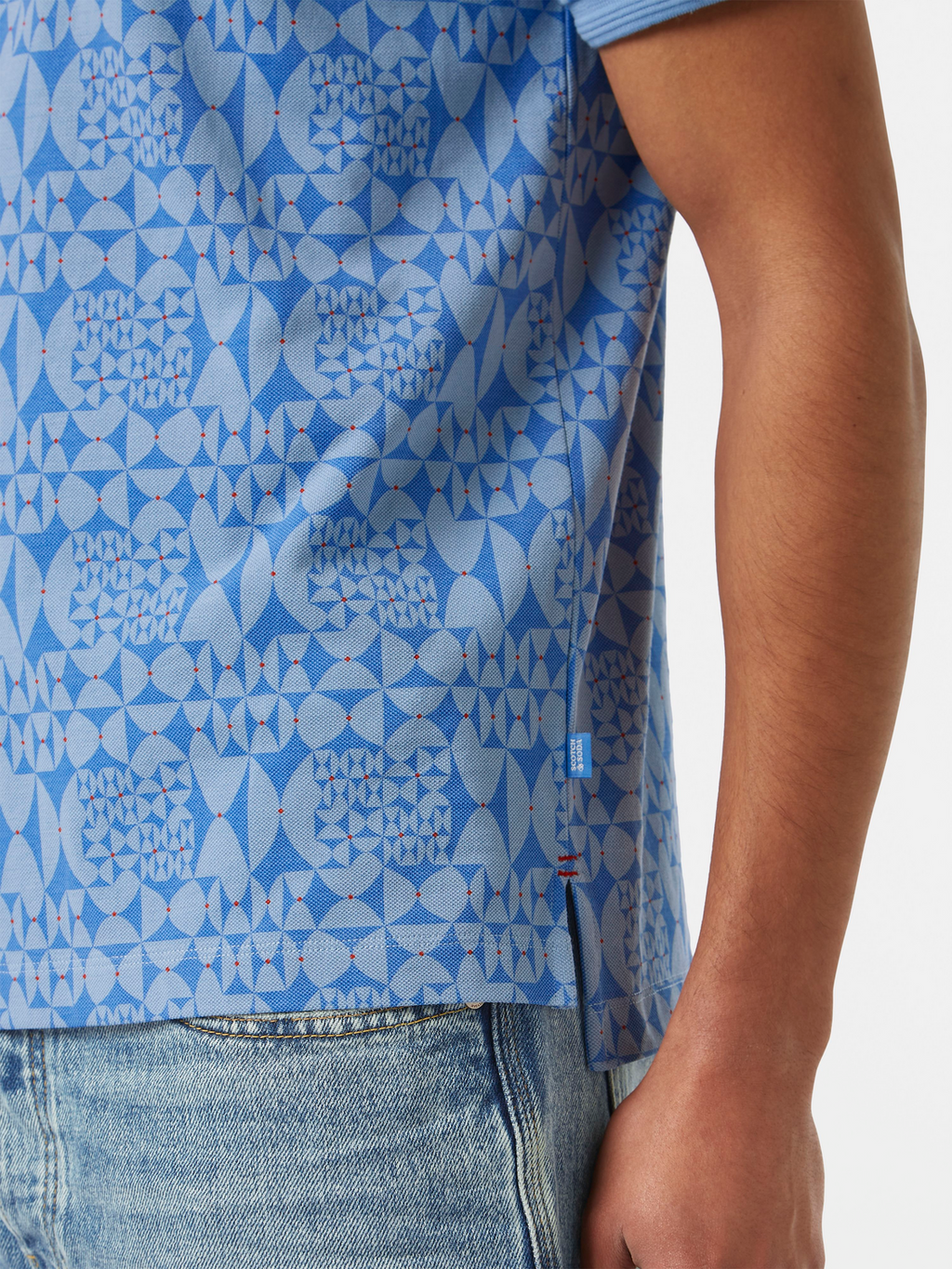 Micro Diamond Print Polo