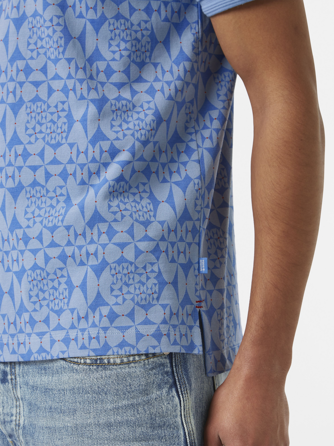 Micro Diamond Print Polo