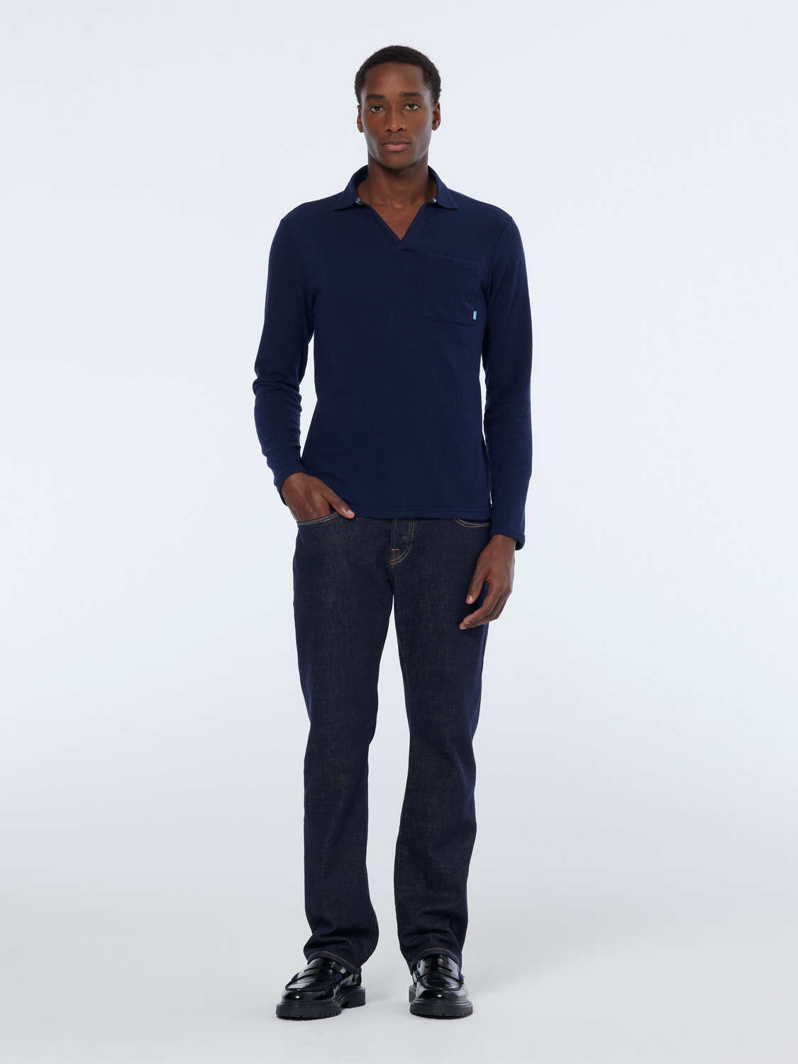 Relaxed Fit Front Pocket Long Sleeve Polo – Scotch & Soda Relaxed Fit Front Pocket Long Sleeve Polo – Scotch & Soda