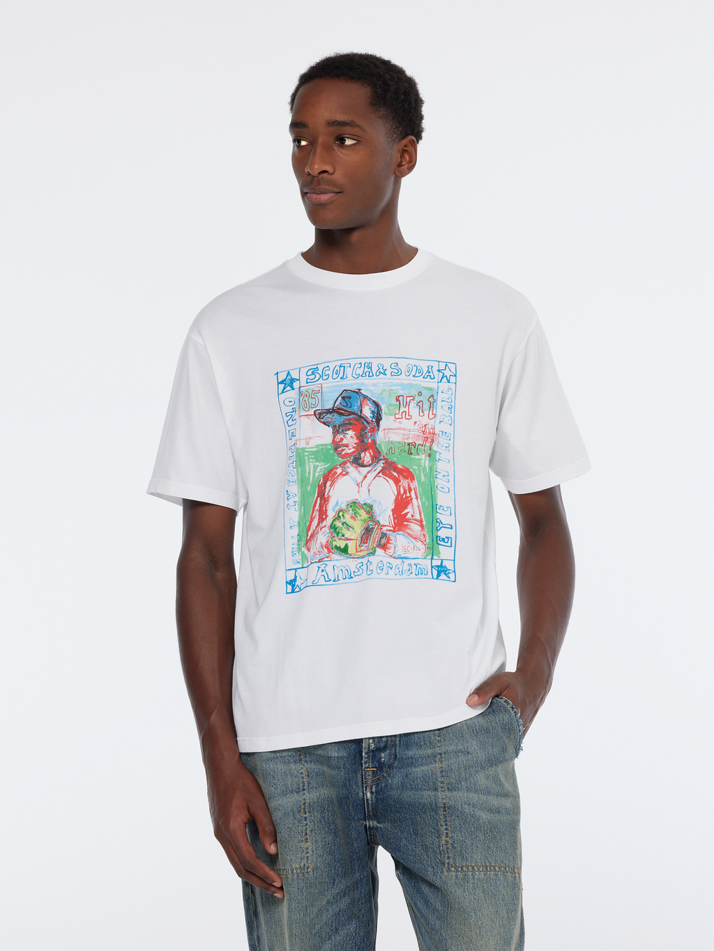 Baseball Artwork Relaxed Fit T-Shirt