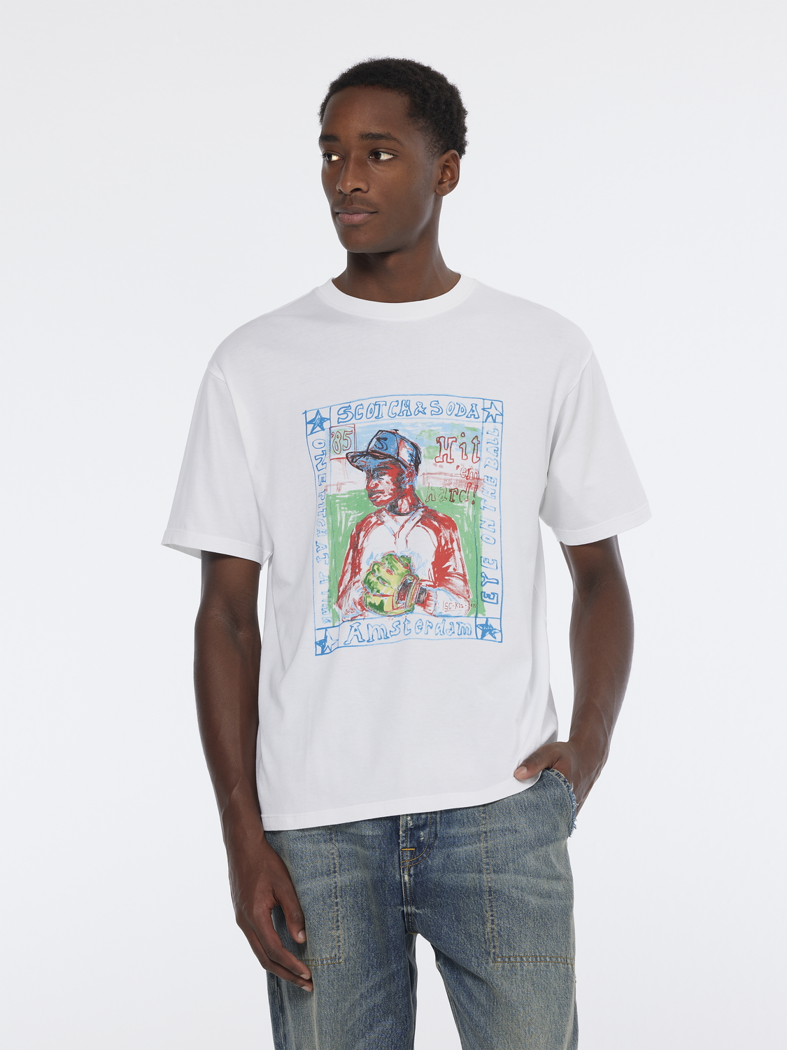 Baseball Artwork Relaxed Fit T-Shirt
