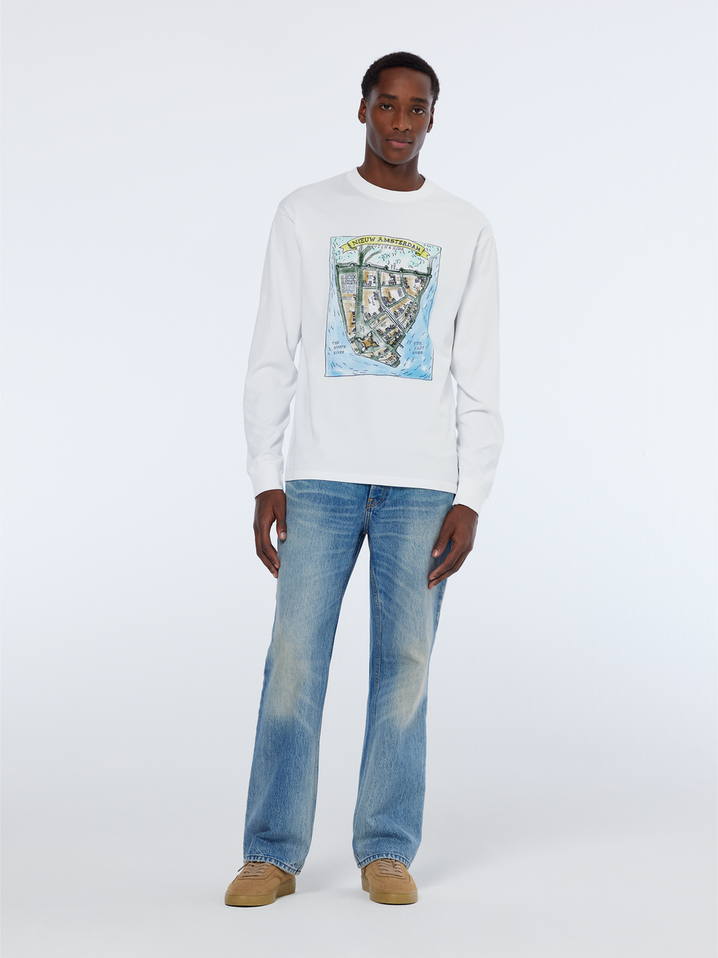 Amsterdam Artwork Relaxed Fit Long Sleeve T-Shirt