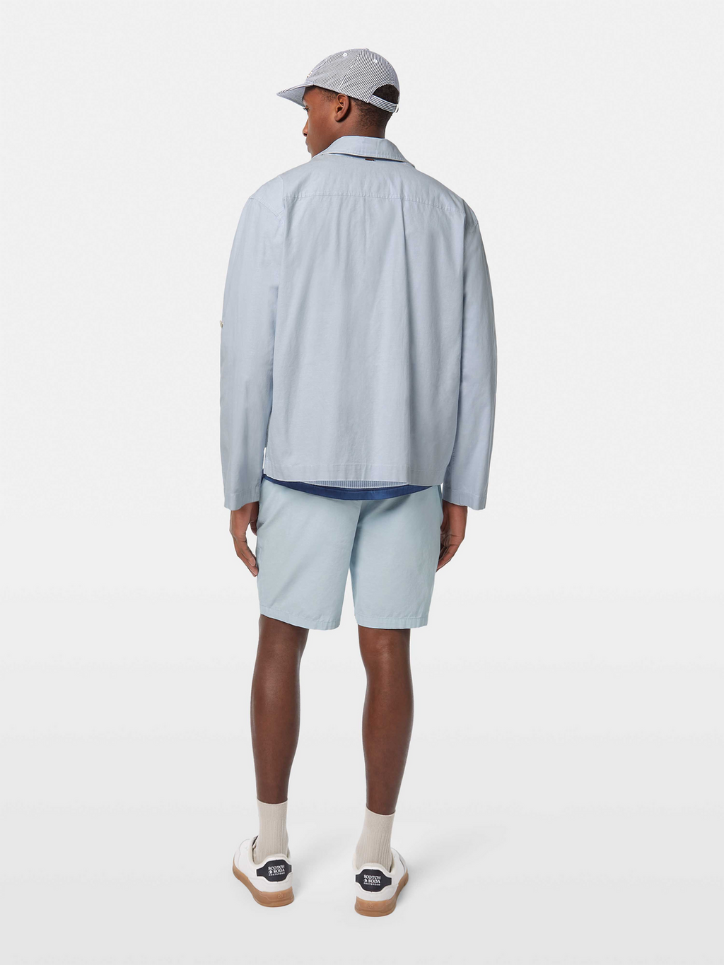 Relaxed-Fit Cotton-Linen Shirt Jacket