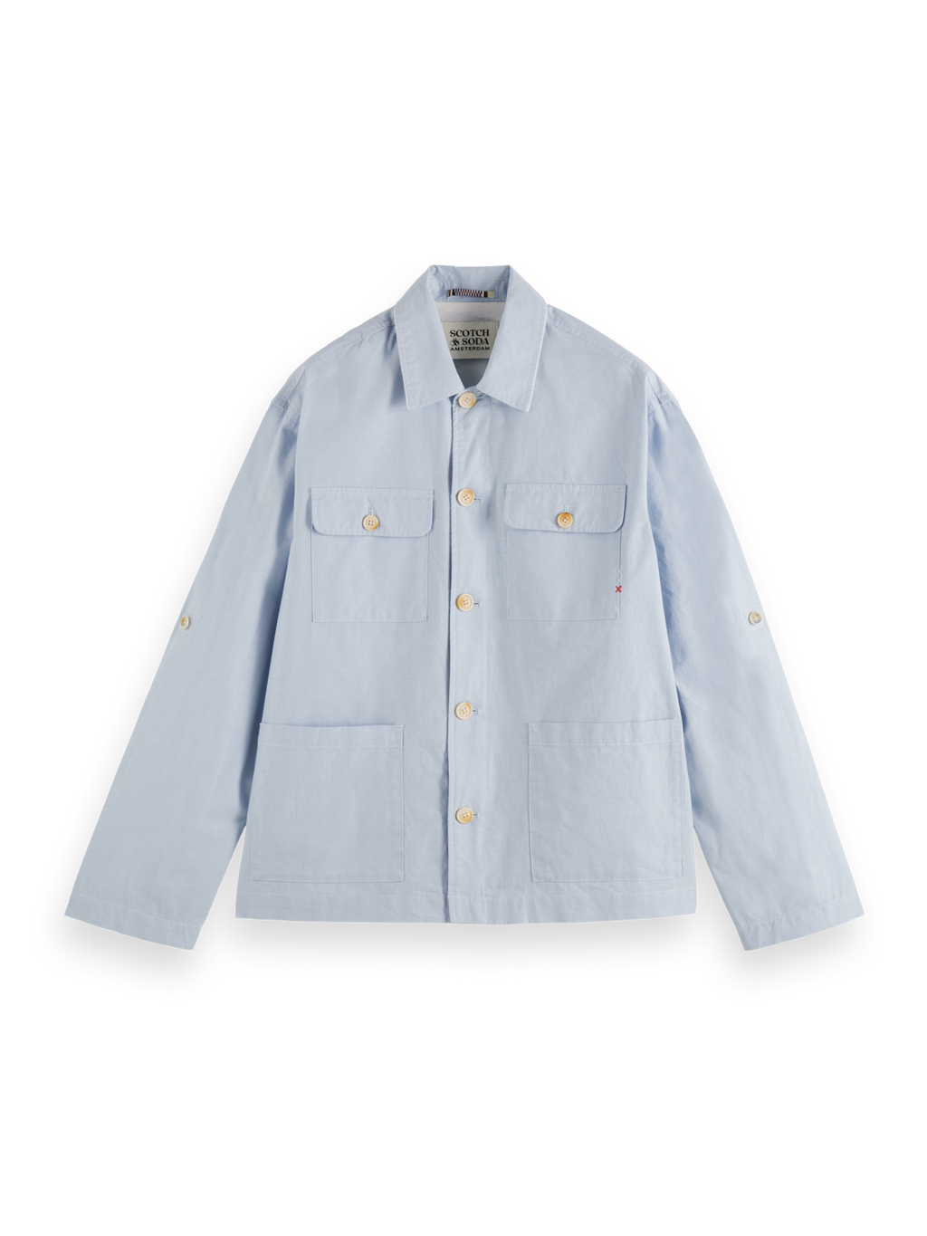 Relaxed-Fit Cotton-Linen Shirt Jacket