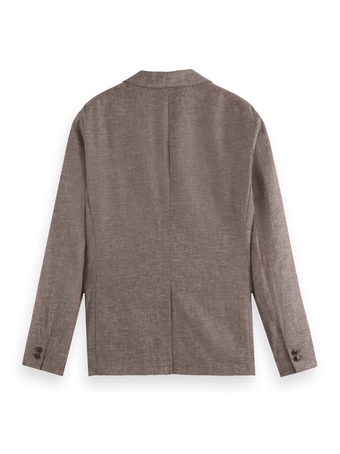 Single-Breasted Cotton-Linen Blazer