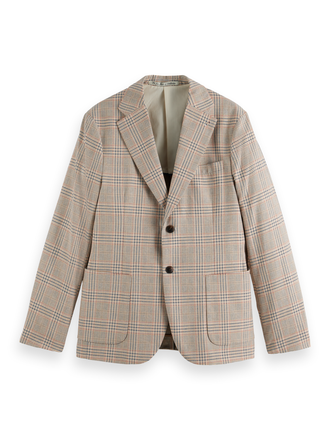 Single-Breasted Cotton-Linen Blend Blazer
