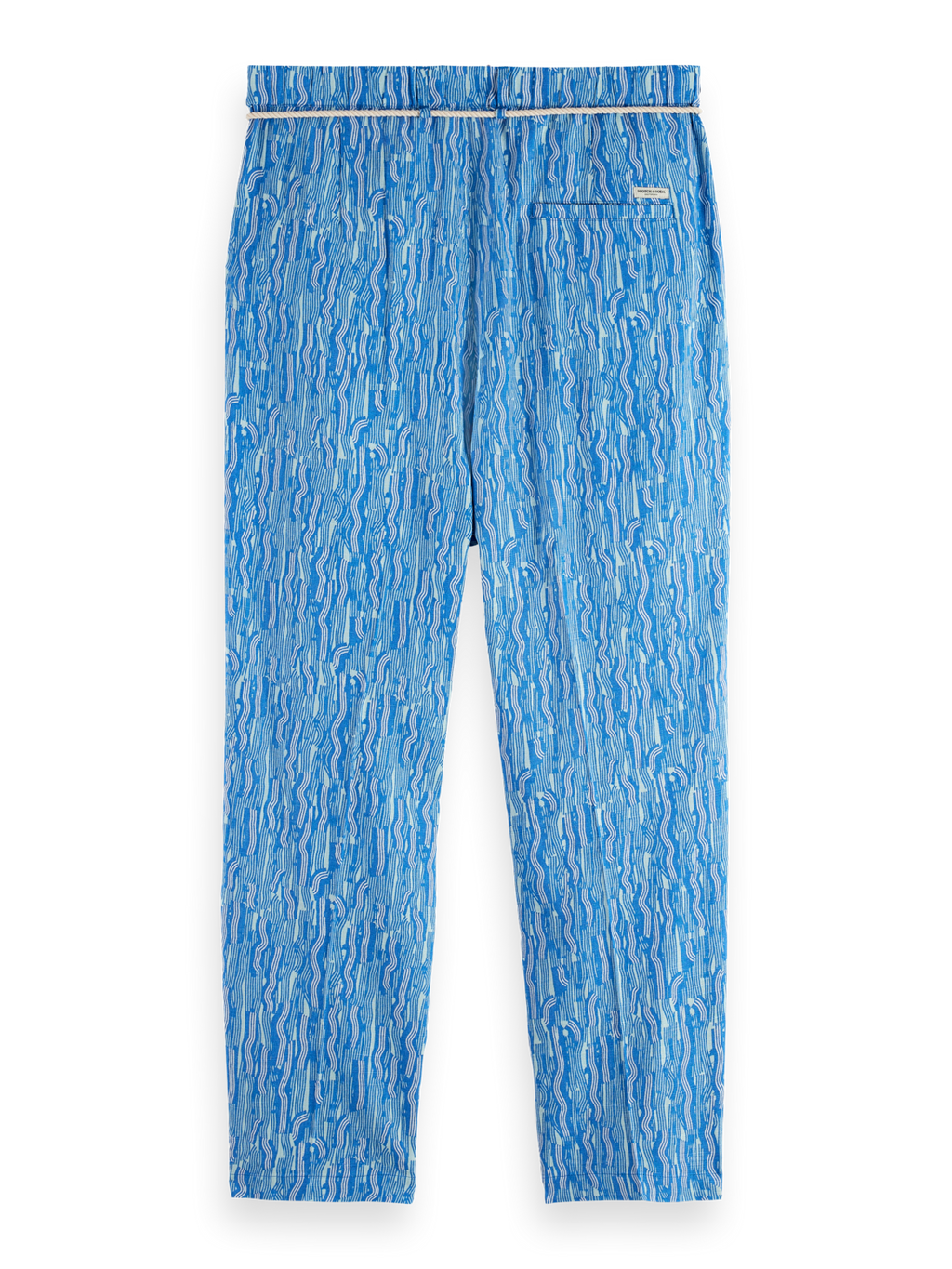 Printed Wide Fit Linen-Blend Jogger