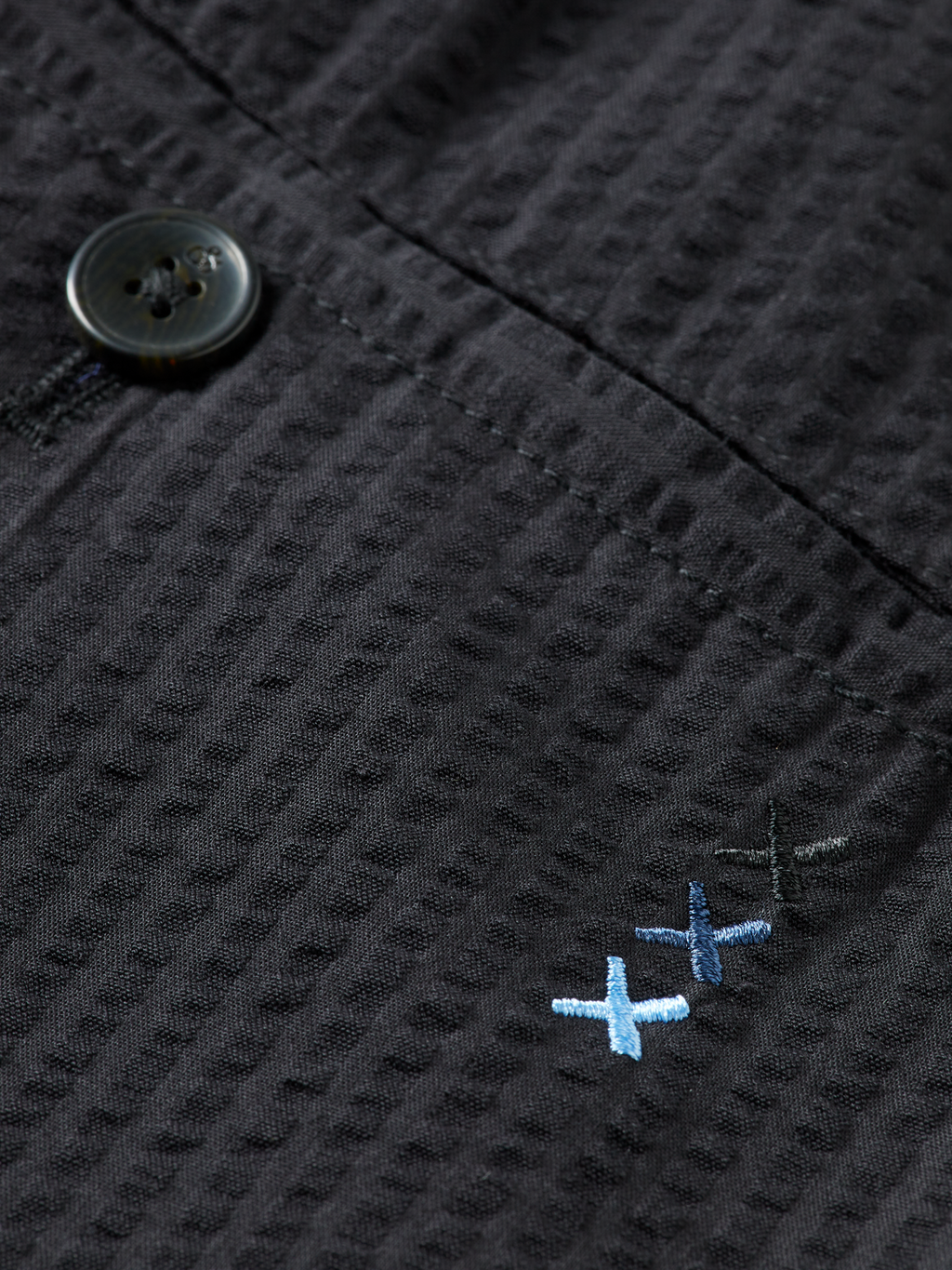 Pleated Relaxed Straight Cotton-Blend Seersucker Jogger