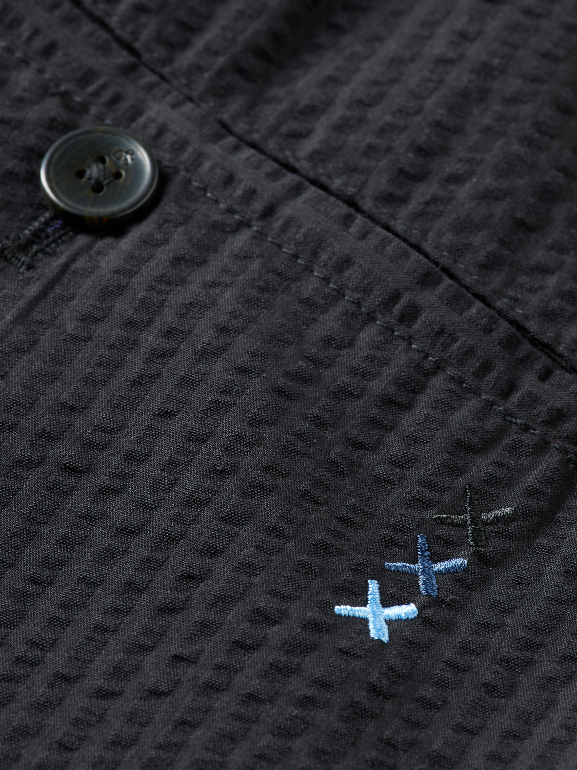 Pleated Relaxed Straight Cotton-Blend Seersucker Jogger