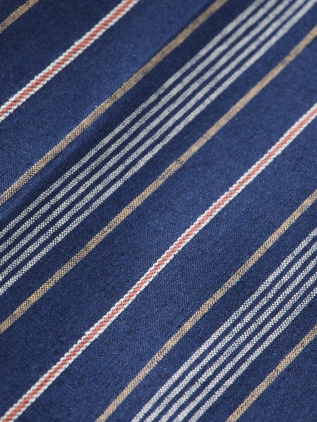 Pleated Relaxed Striped Linen-Blend Jogger