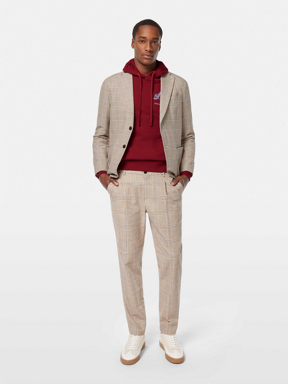 Blake Pleated Cotton-Linen Yarn-Dyed Chino