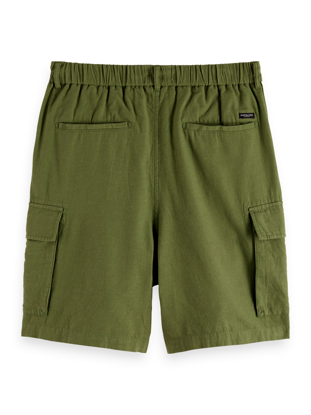 Relaxed Fit Cotton-Linen Cargo Short