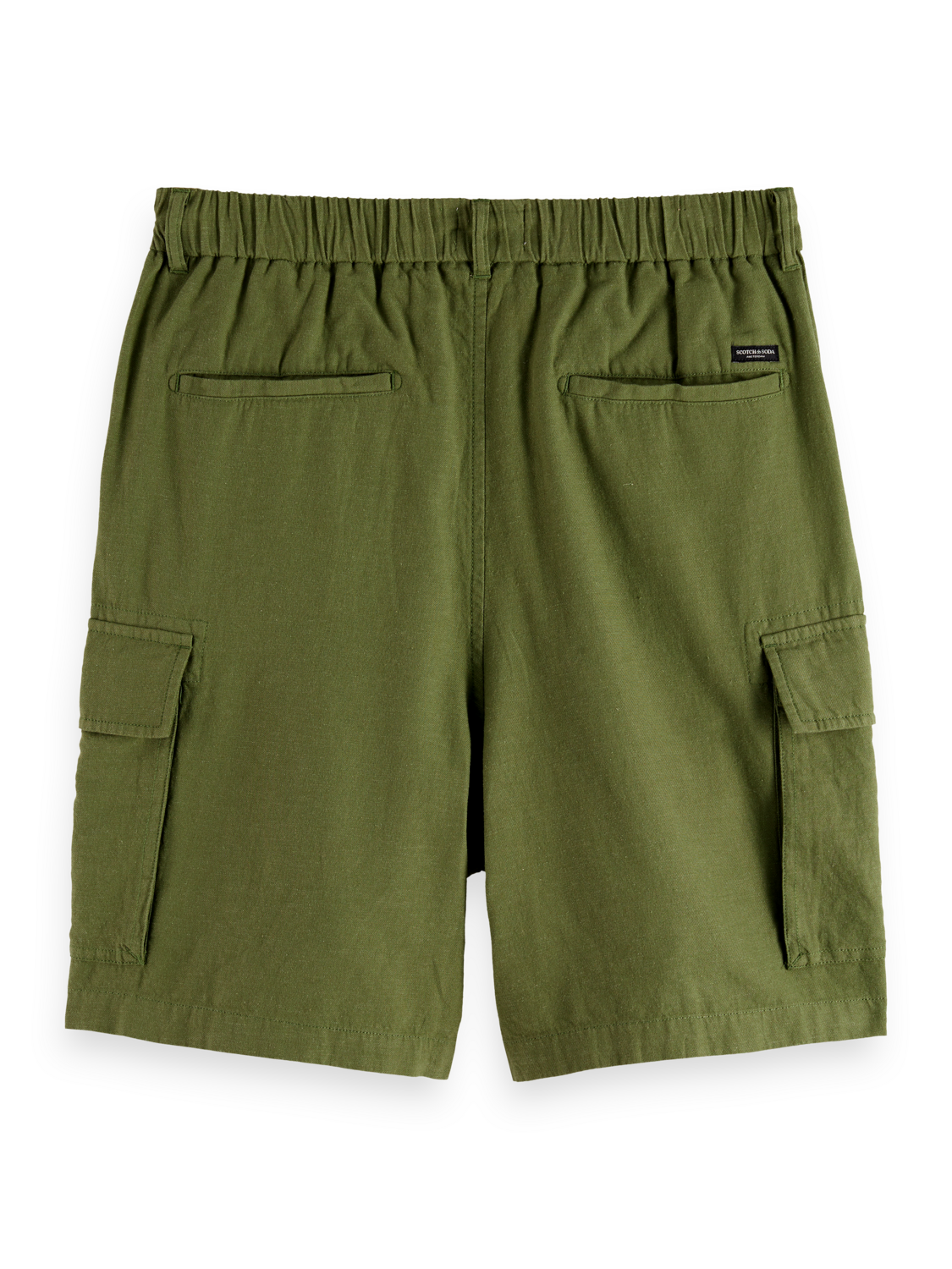 Relaxed Fit Cotton-Linen Cargo Short