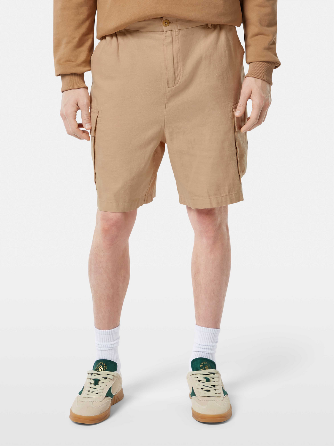 Relaxed-Fit Cotton-Linen Cargo Short