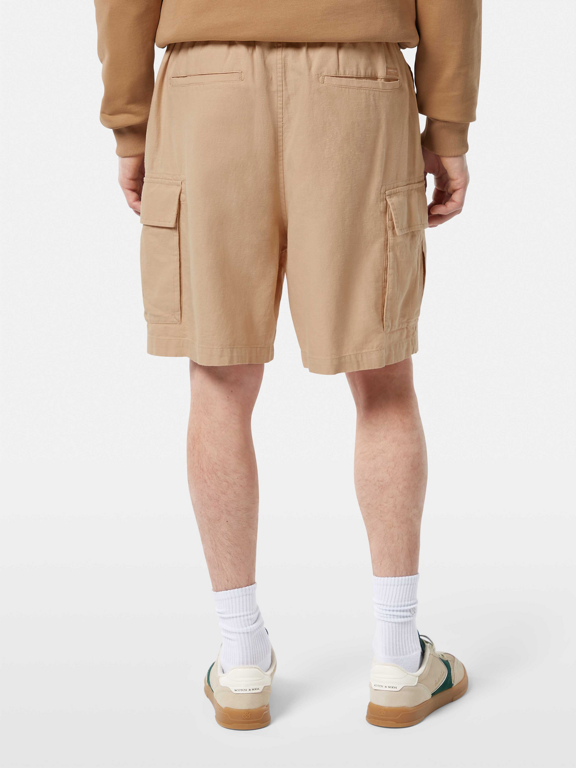 Relaxed-Fit Cotton-Linen Cargo Short