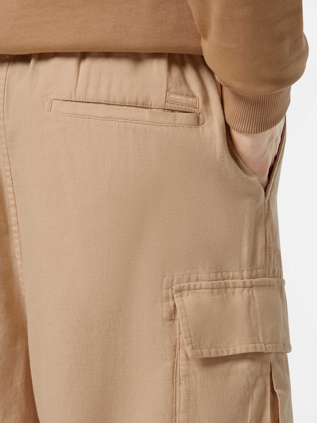 Relaxed-Fit Cotton-Linen Cargo Short