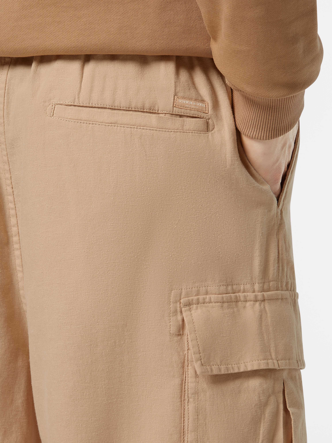 Relaxed-Fit Cotton-Linen Cargo Short