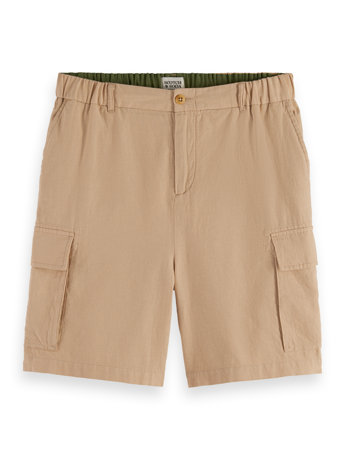 Relaxed-Fit Cotton-Linen Cargo Short