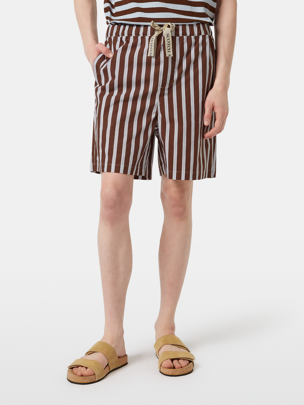 Fave Relaxed-Fit Striped Poplin Bermuda Short