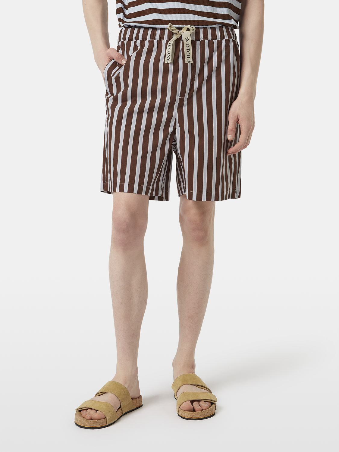 Fave Relaxed-Fit Striped Poplin Bermuda Short