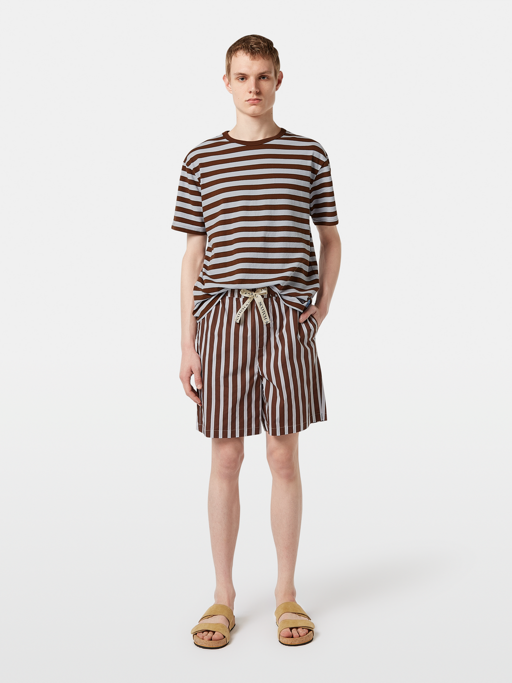 Fave Relaxed-Fit Striped Poplin Bermuda Short