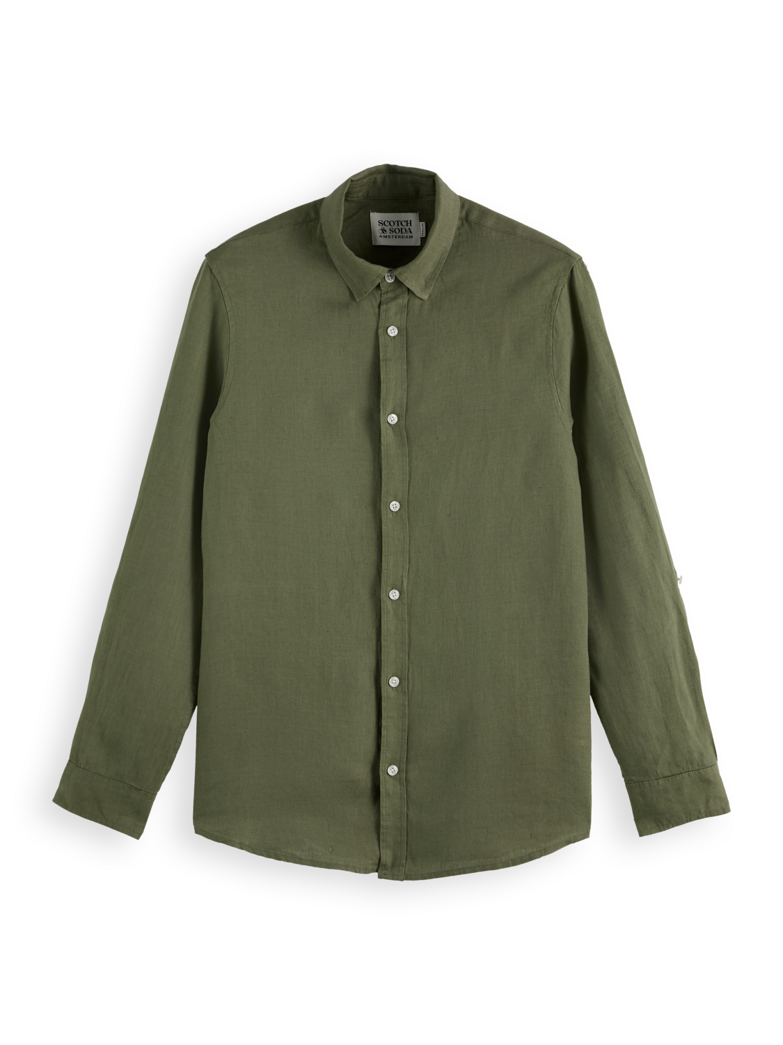 Regular-Fit Linen Button Down Shirt