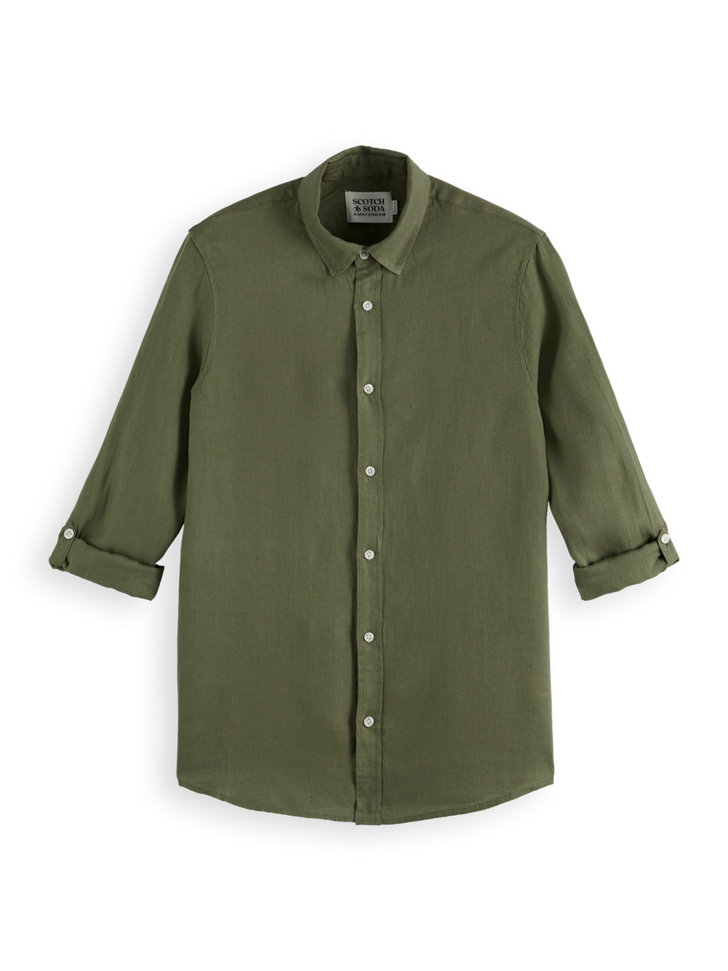 Regular-Fit Linen Button Down Shirt