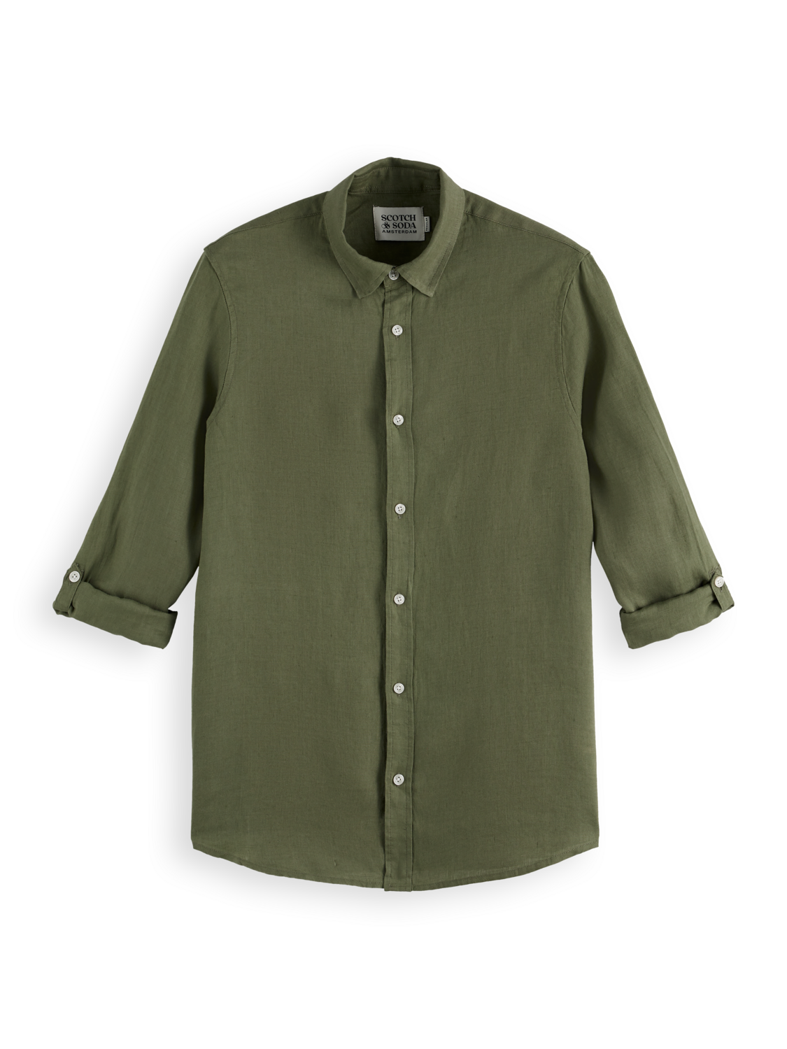 Regular-Fit Linen Button Down Shirt