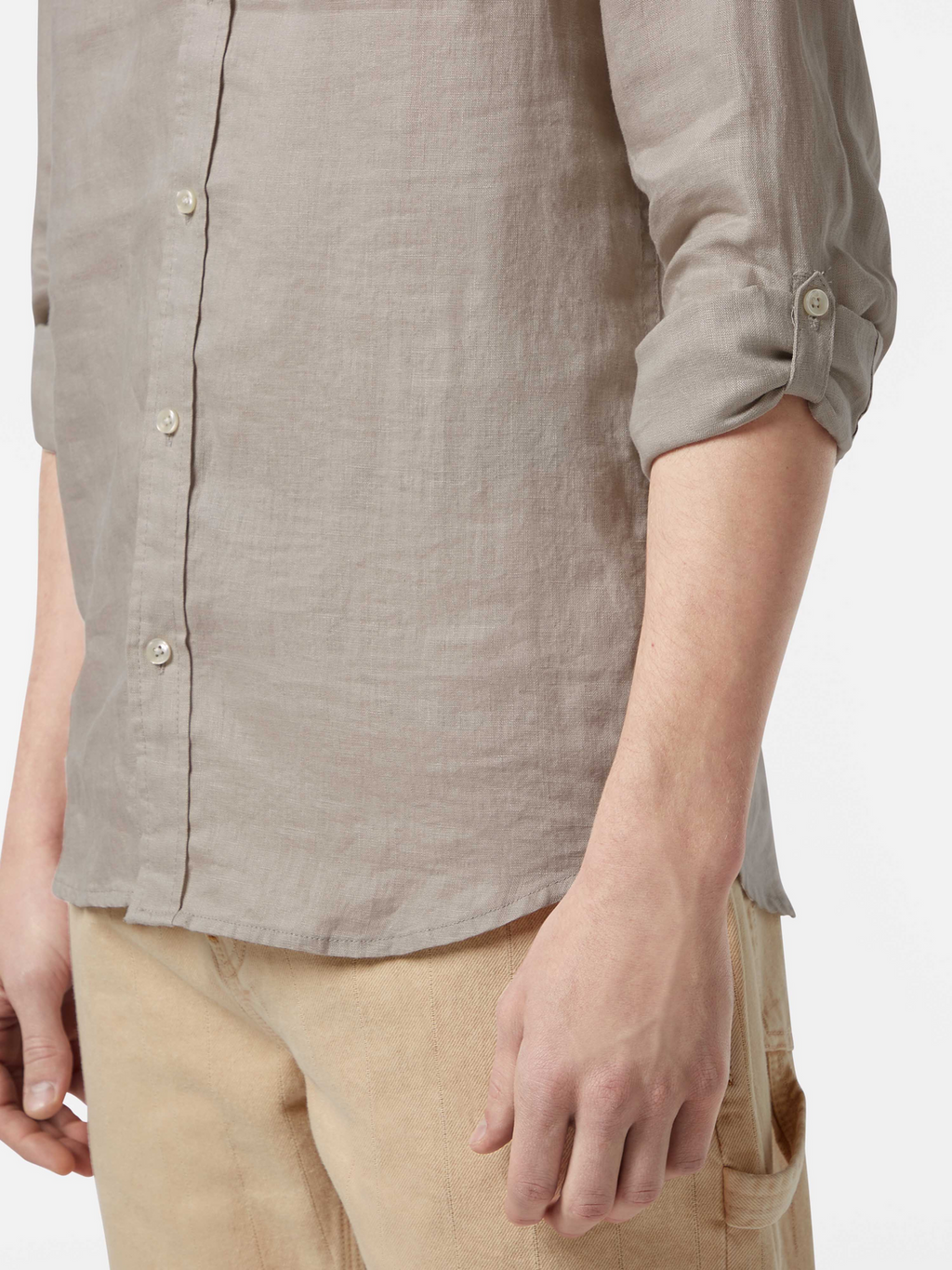 Regular Fit Linen Button Down Shirt