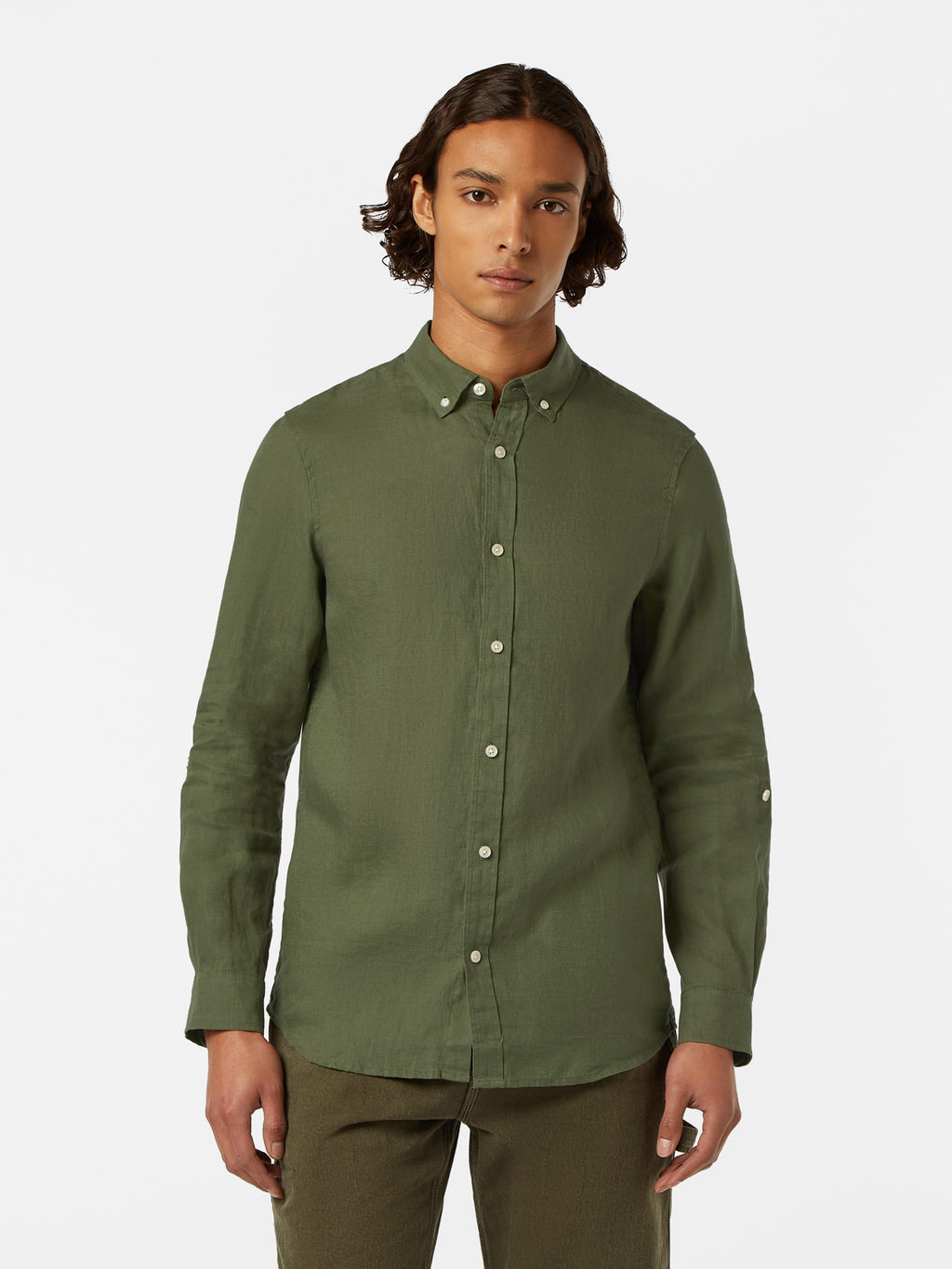Regular-Fit Linen Button Down Shirt