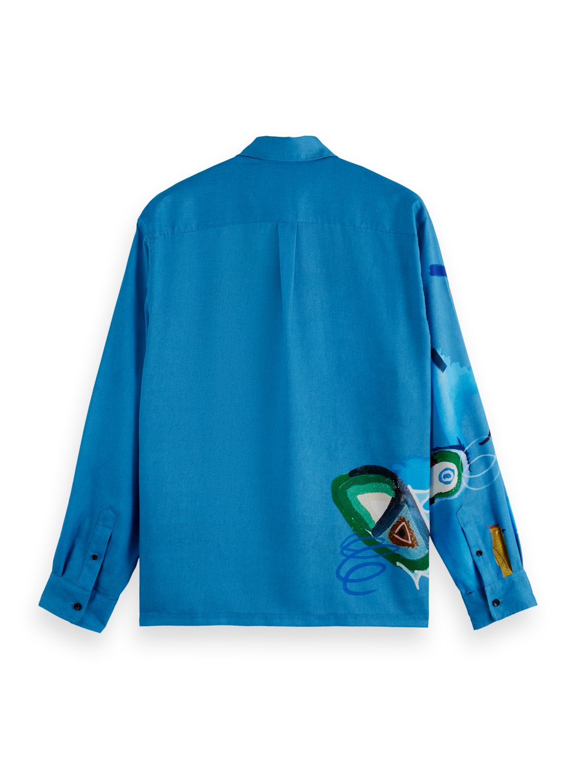 Abstract Island Printed Relaxed-Fit Shirt