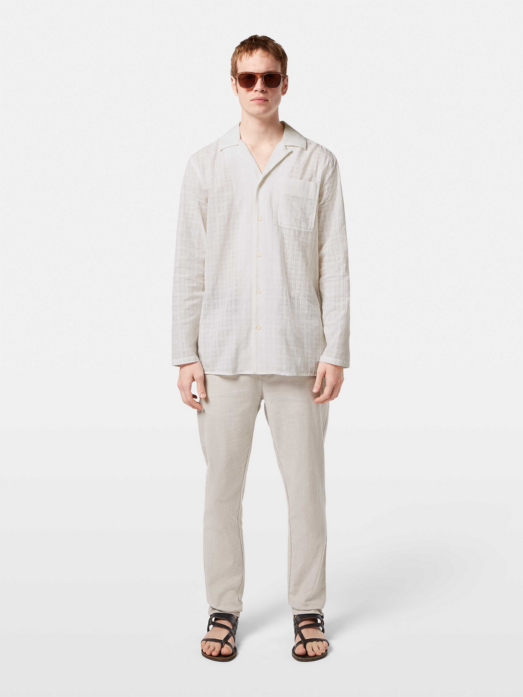 Regular-Fit Cotton Voile Shirt