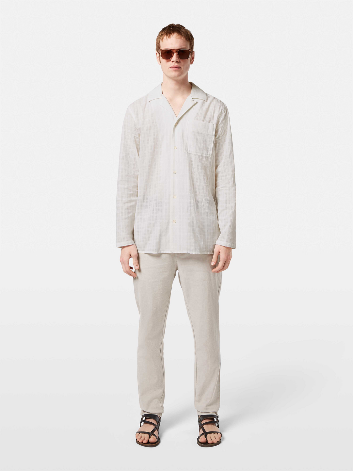 Regular-Fit Cotton Voile Shirt