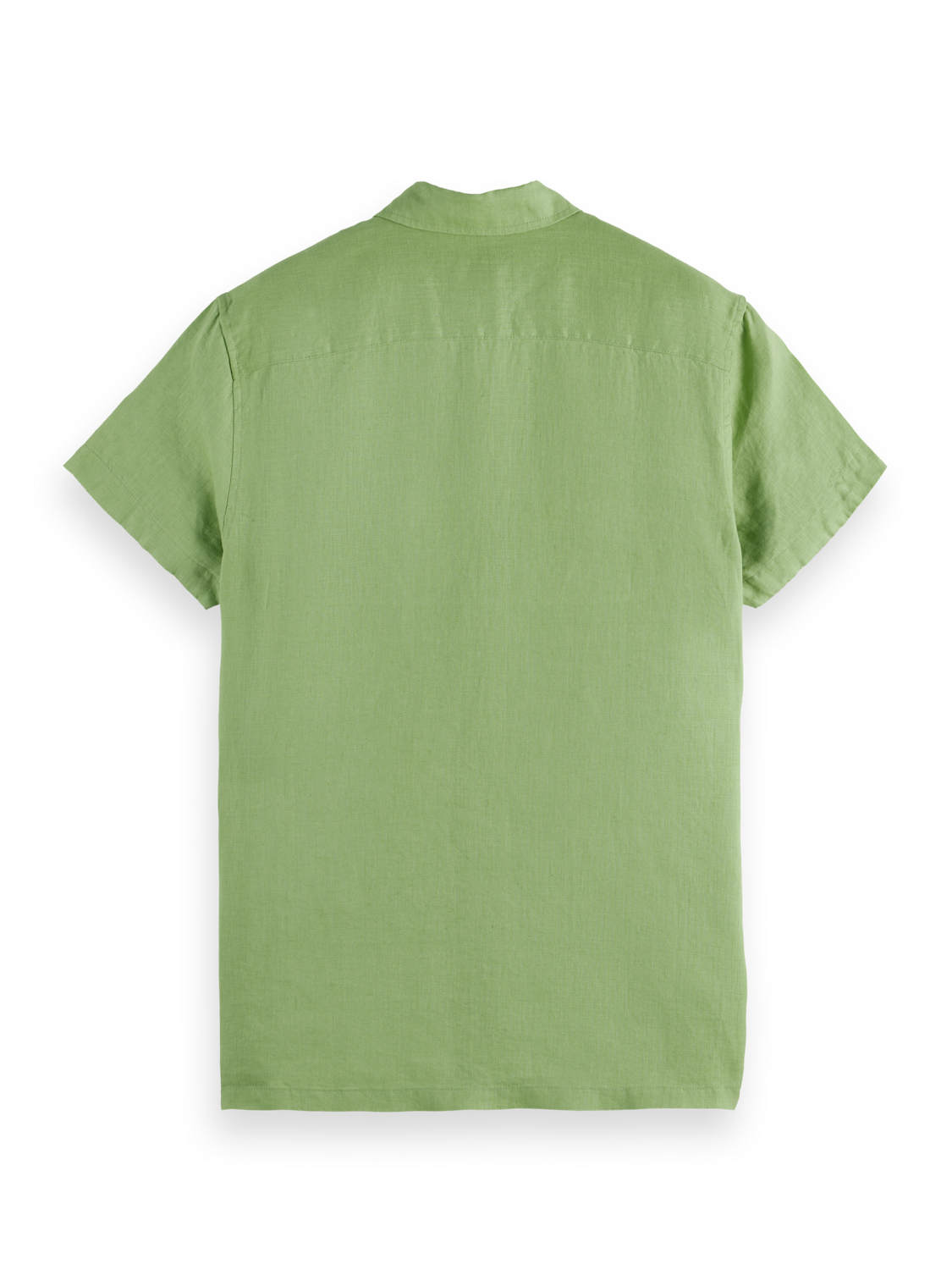 Regular Fit Linen Short Sleeve Button Down Shirt