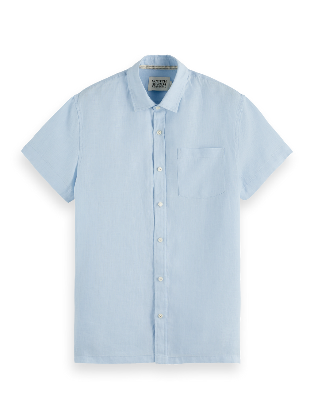 Regular-Fit Short-Sleeve Linen Shirt