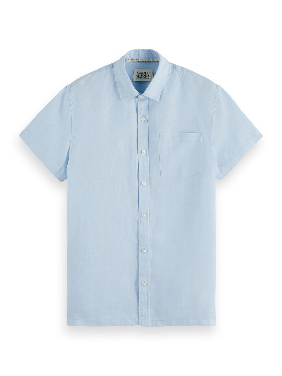 Regular-Fit Short-Sleeve Linen Shirt