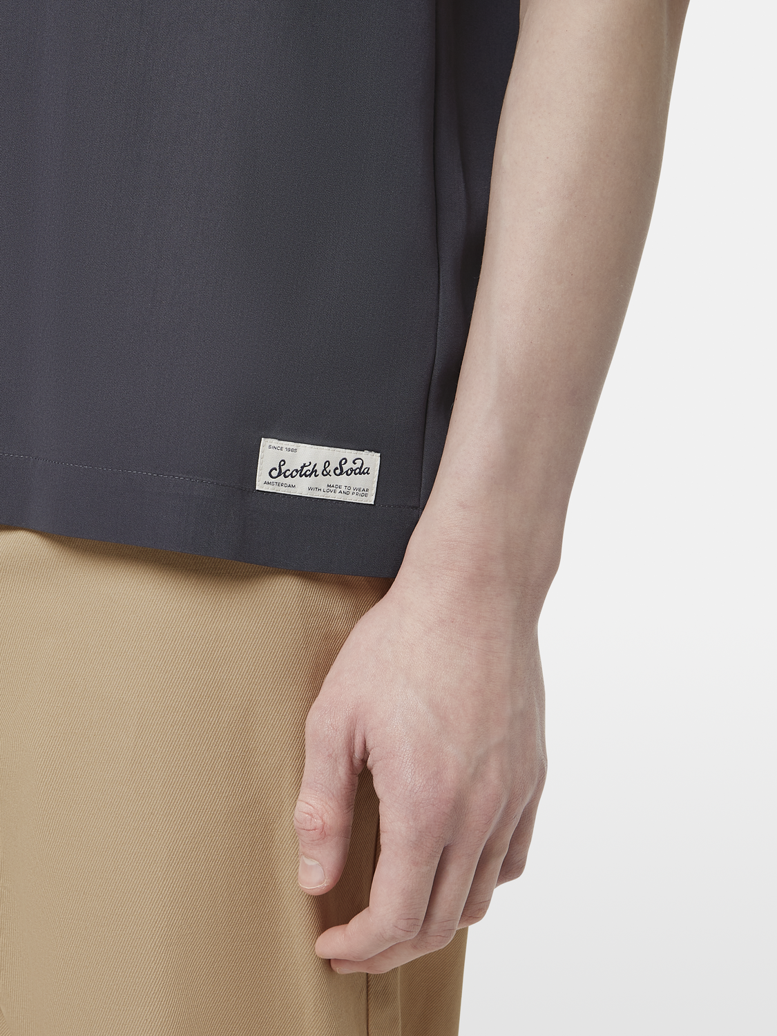 Regular-Fit Sateen Short Sleeve Shirt