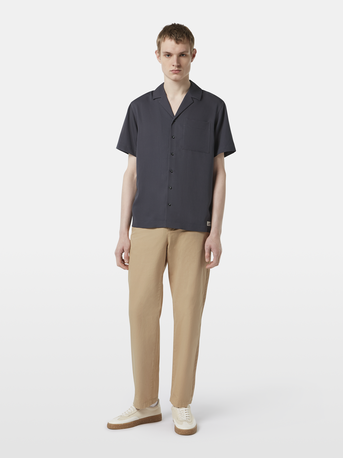 Regular-Fit Sateen Short Sleeve Shirt Scotch & Soda Regular-Fit Sateen Short Sleeve Shirt Scotch & Soda