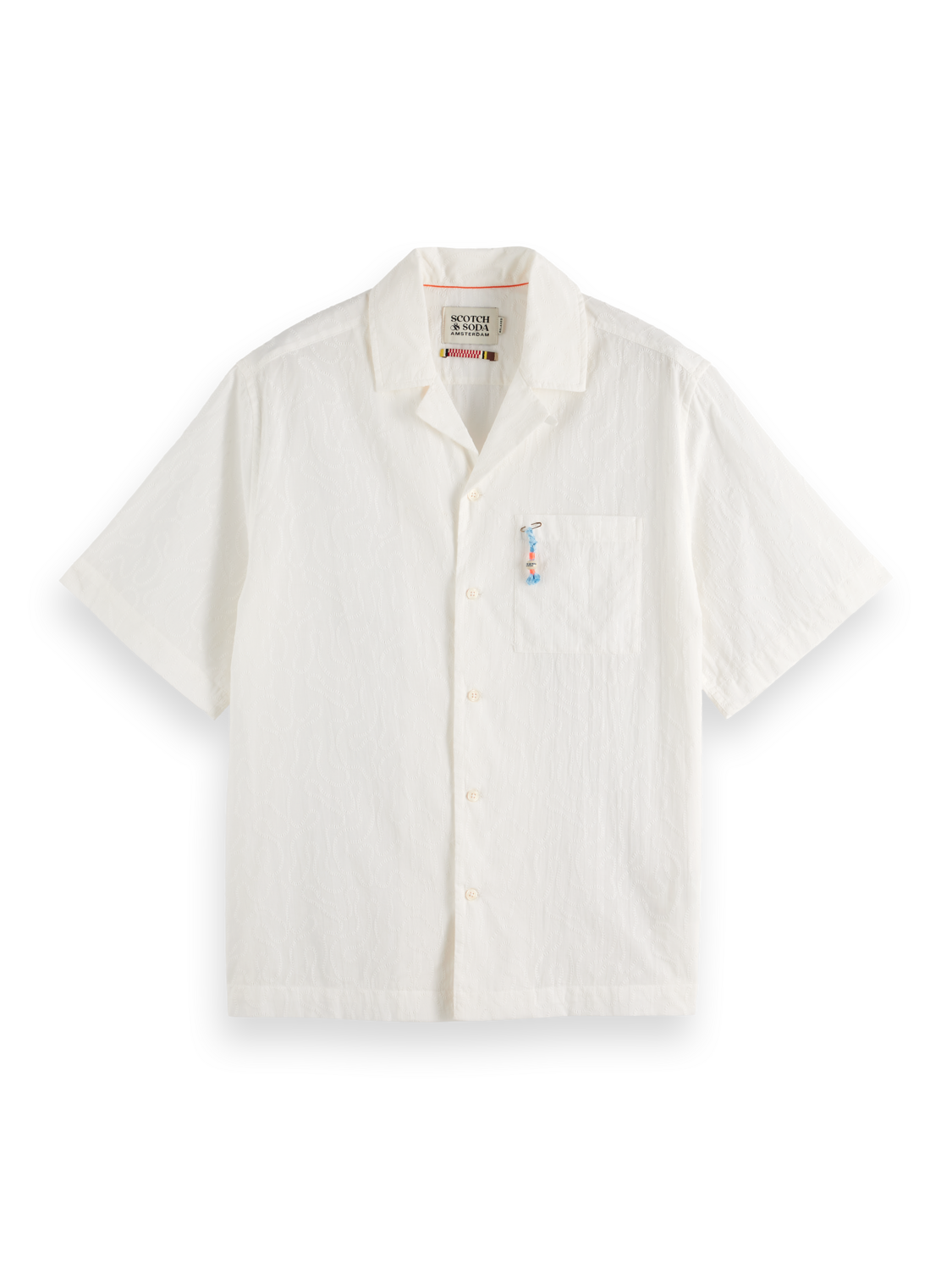 Embroidered Short Sleeve Relaxed-Fit Shirt