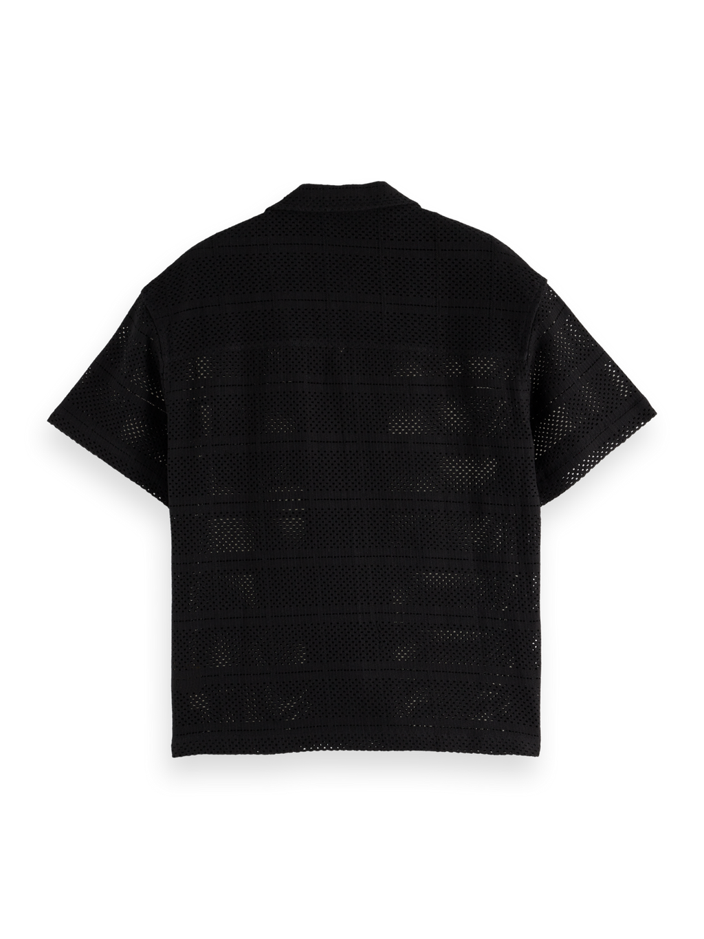 Crochet Short-Sleeved Relaxed-Fit Shirt